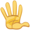 Raised Hand With Fingers Splayed emoji on Facebook